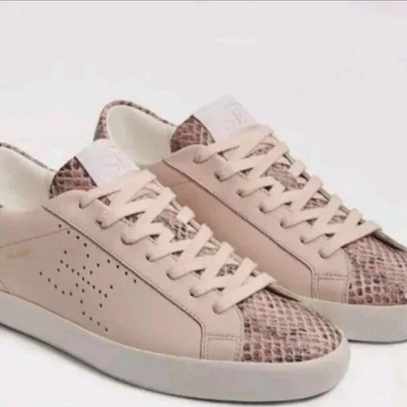Sam Edelman light Pink trainers with snakeskin detail - Picture 3 of 4